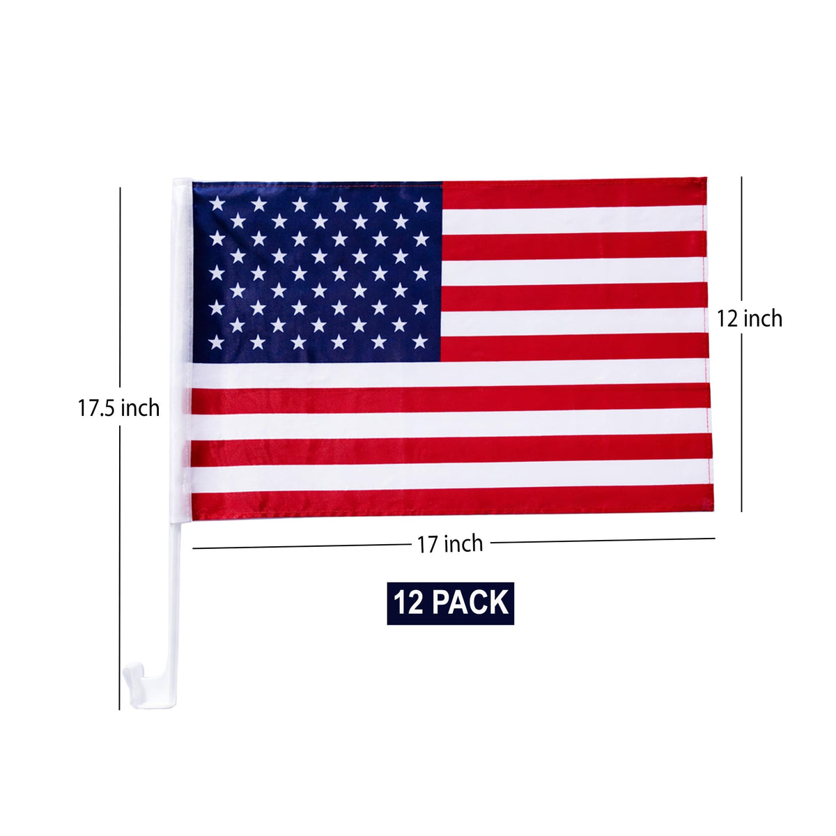 Julysgift 12-pack patriotic car flags for parades and events