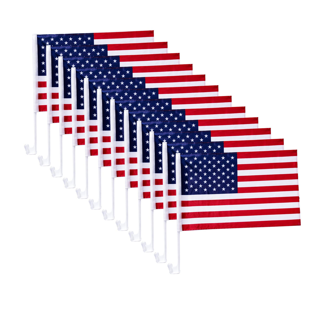 Julysgift US flag window clip 17x12 flag ready for car displays