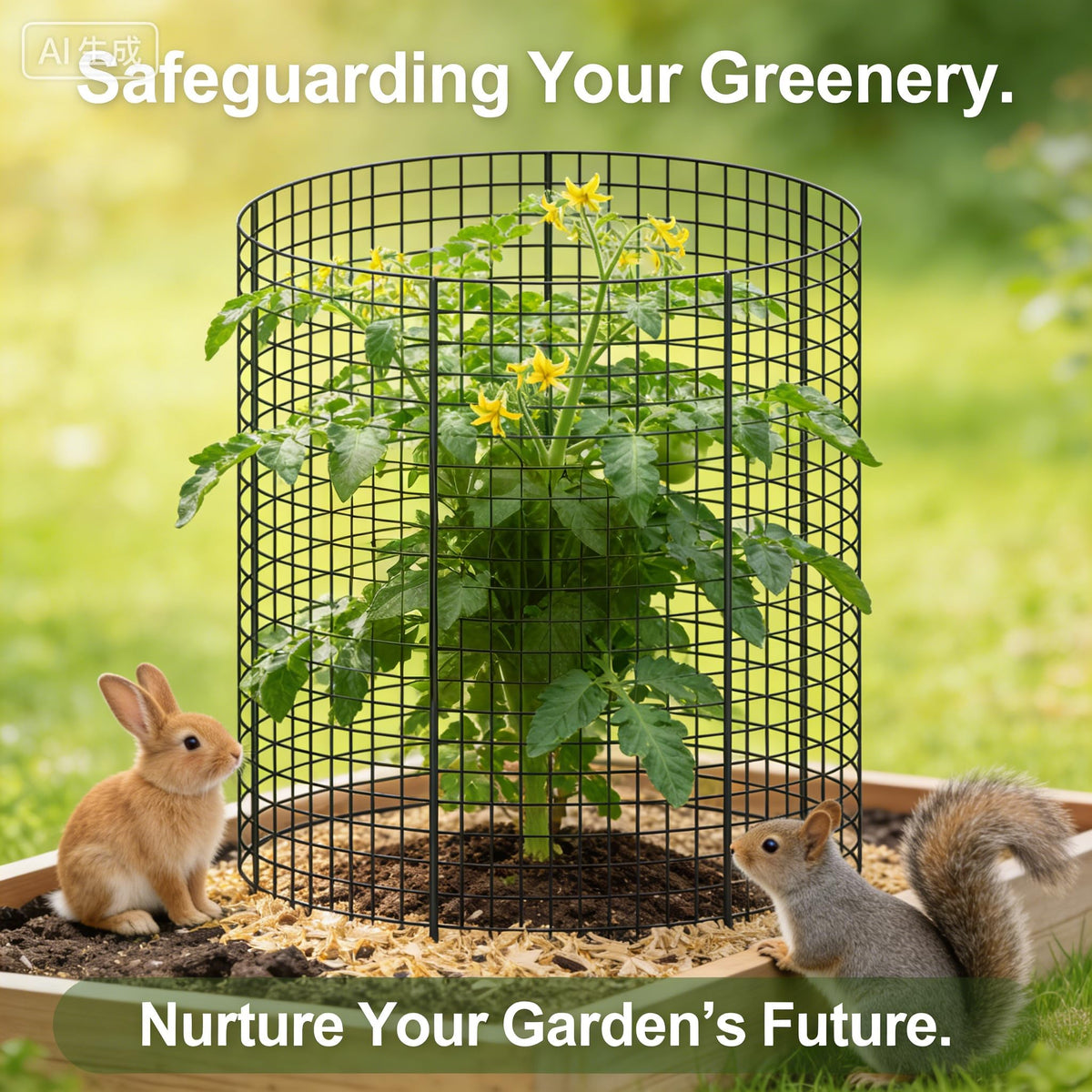 July xi seedling protection in garden keeps young greens pest-free