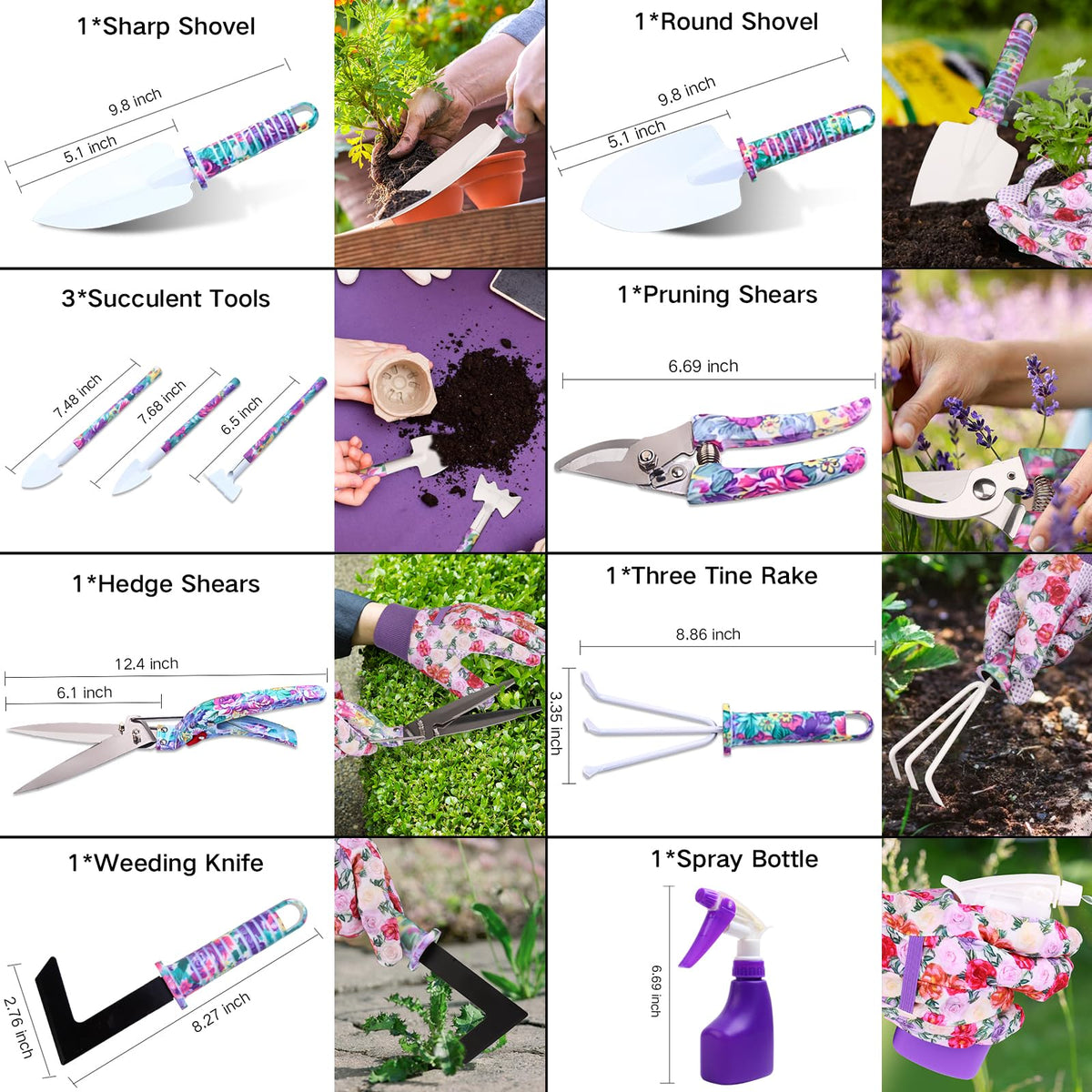 JUMPHIGH big-round-shovel sturdy tool for digging and soil loosening.