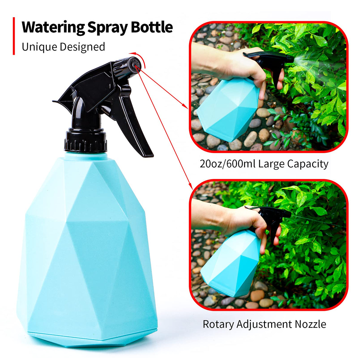JUMPHIGH blue cultivator for breaking clumps and aerating soil.