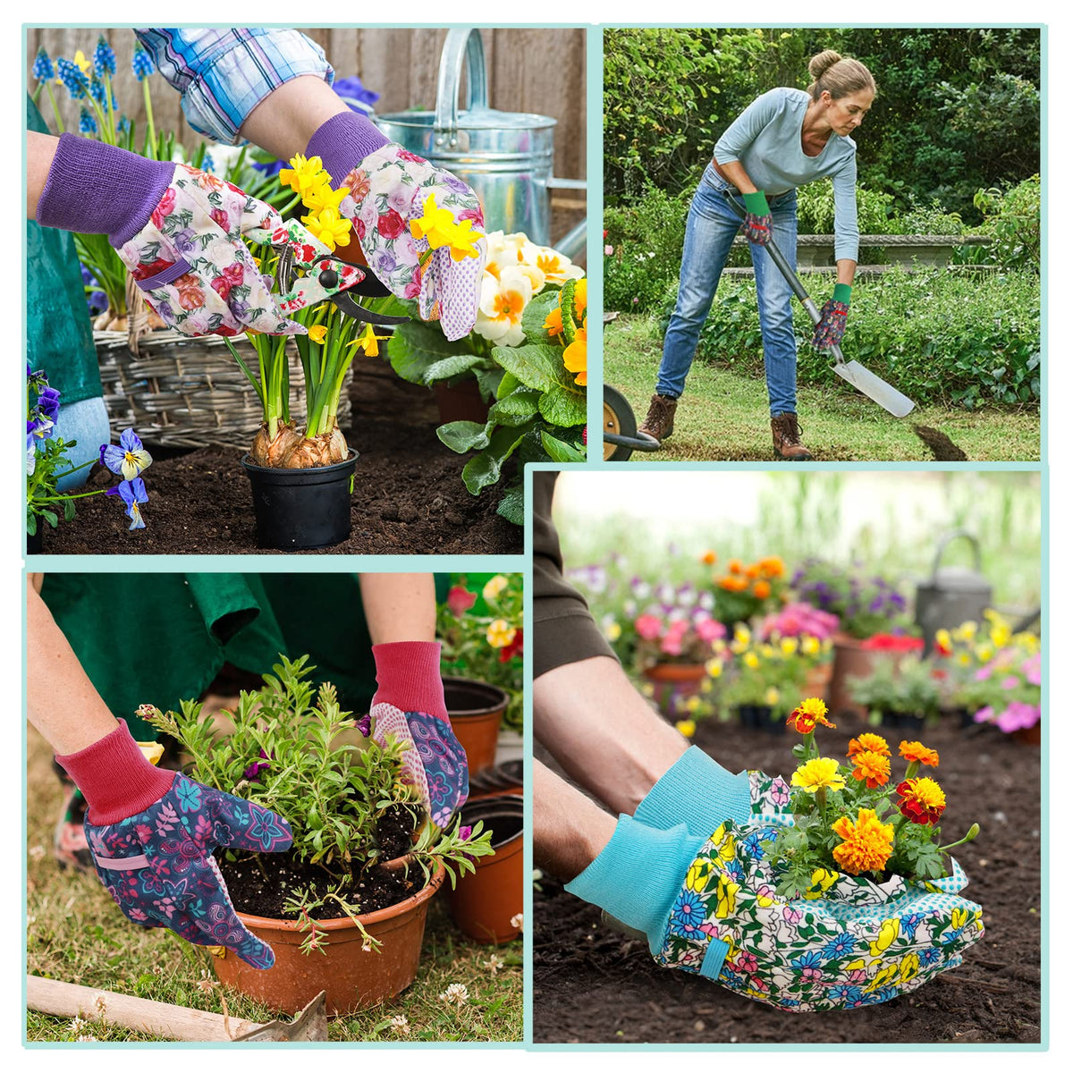 JUMPHIGH durable stitching garden gloves built for regular yard work.