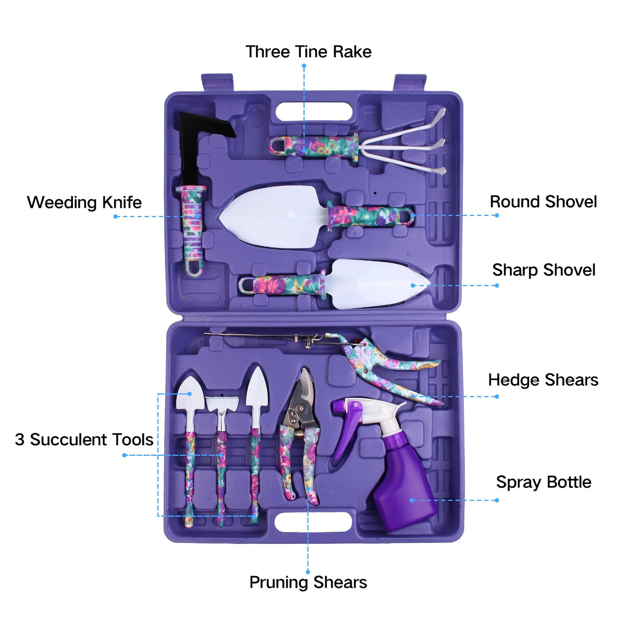 JUMPHIGH floral-pattern-trowel for precise planting with comfortable grip.