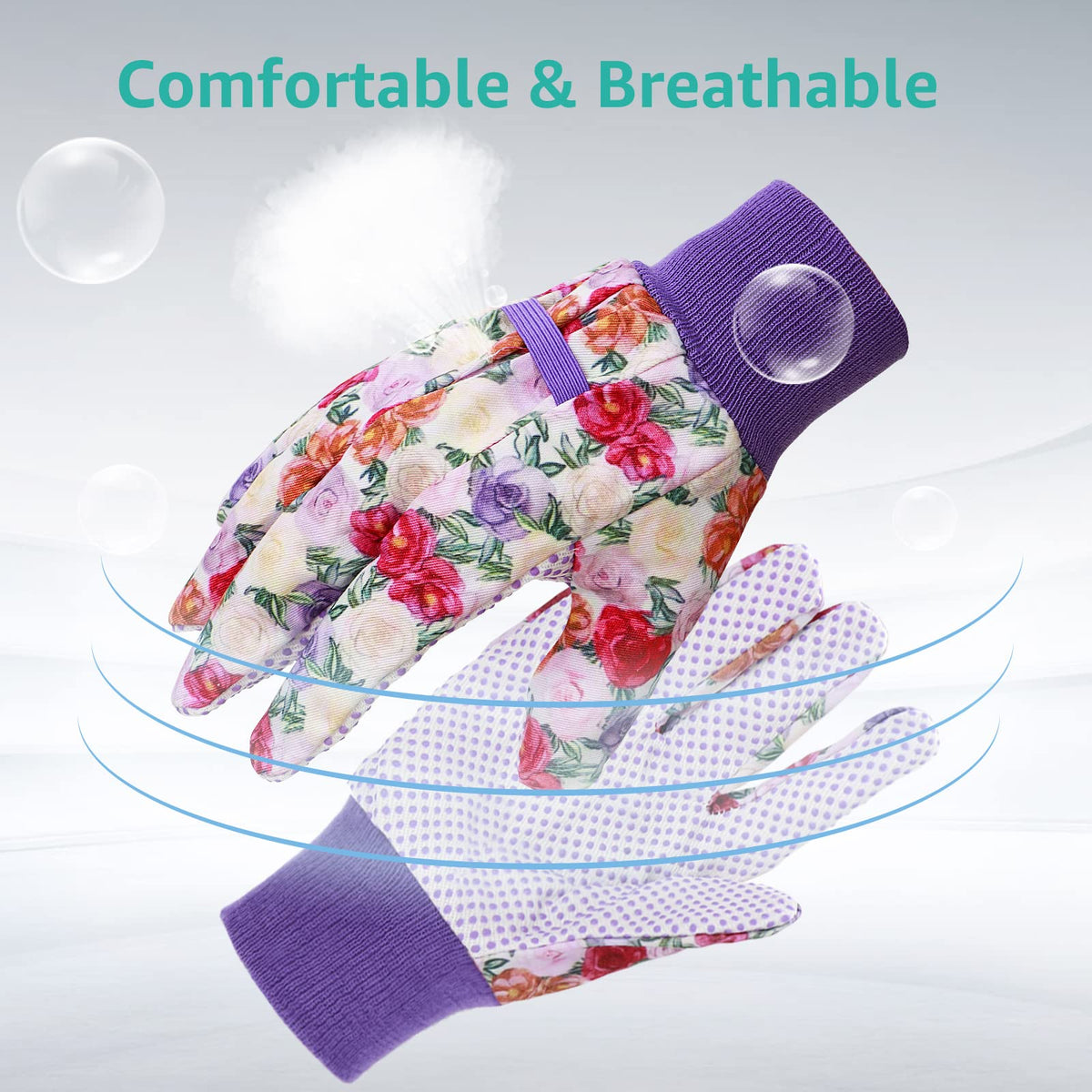 JUMPHIGH four-pairs pack garden gloves ideal for daily gardening tasks.