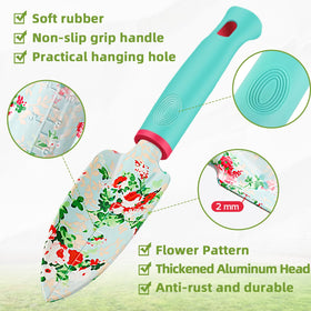 JUMPHIGH garden tools set hand rake ideal for soil turning and debris removal