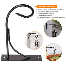 JUNBEI heavy-duty rustic iron plant hanger ideal for gardens
