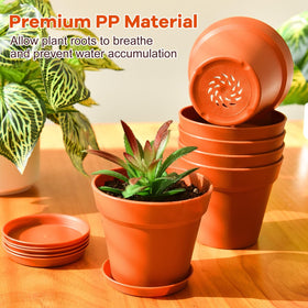 June Fox pot with saucer catches excess water, protecting surfaces