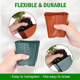 June Fox flexible durable plastic pot demonstrates easy removal and reuse