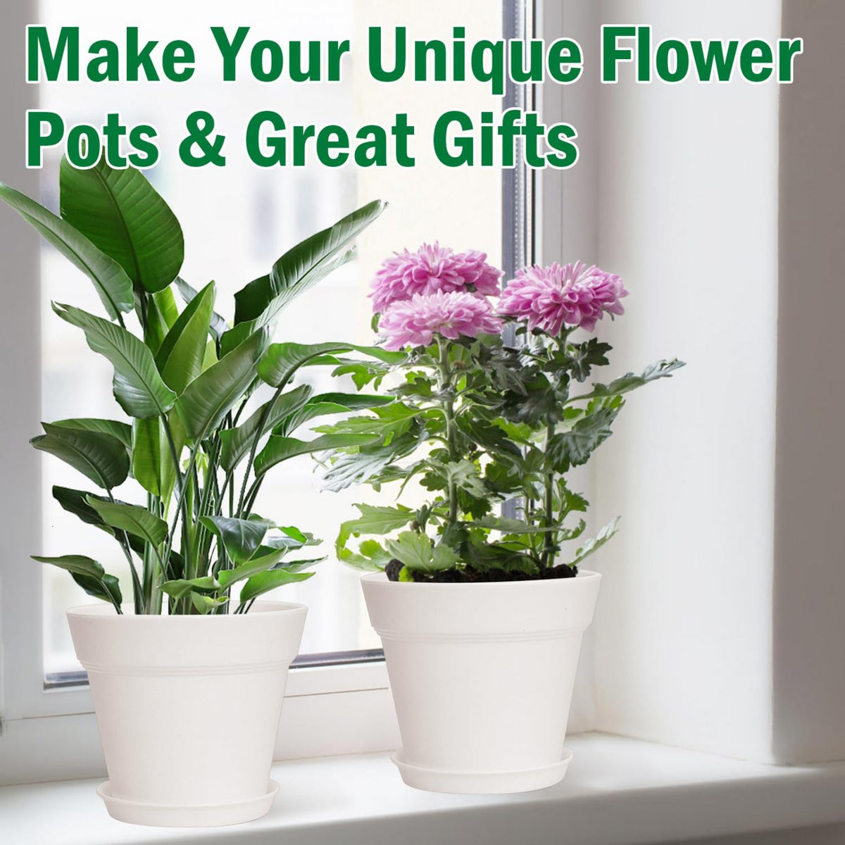 June Fox plant pots showing drainage holes and saucers to manage watering
