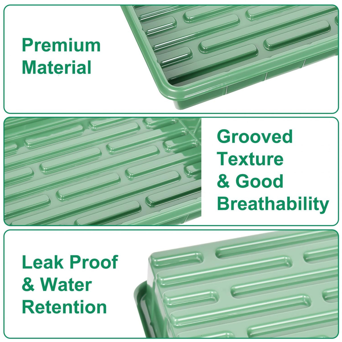 June Fox seed starter tray channel design boosts root ventilation.