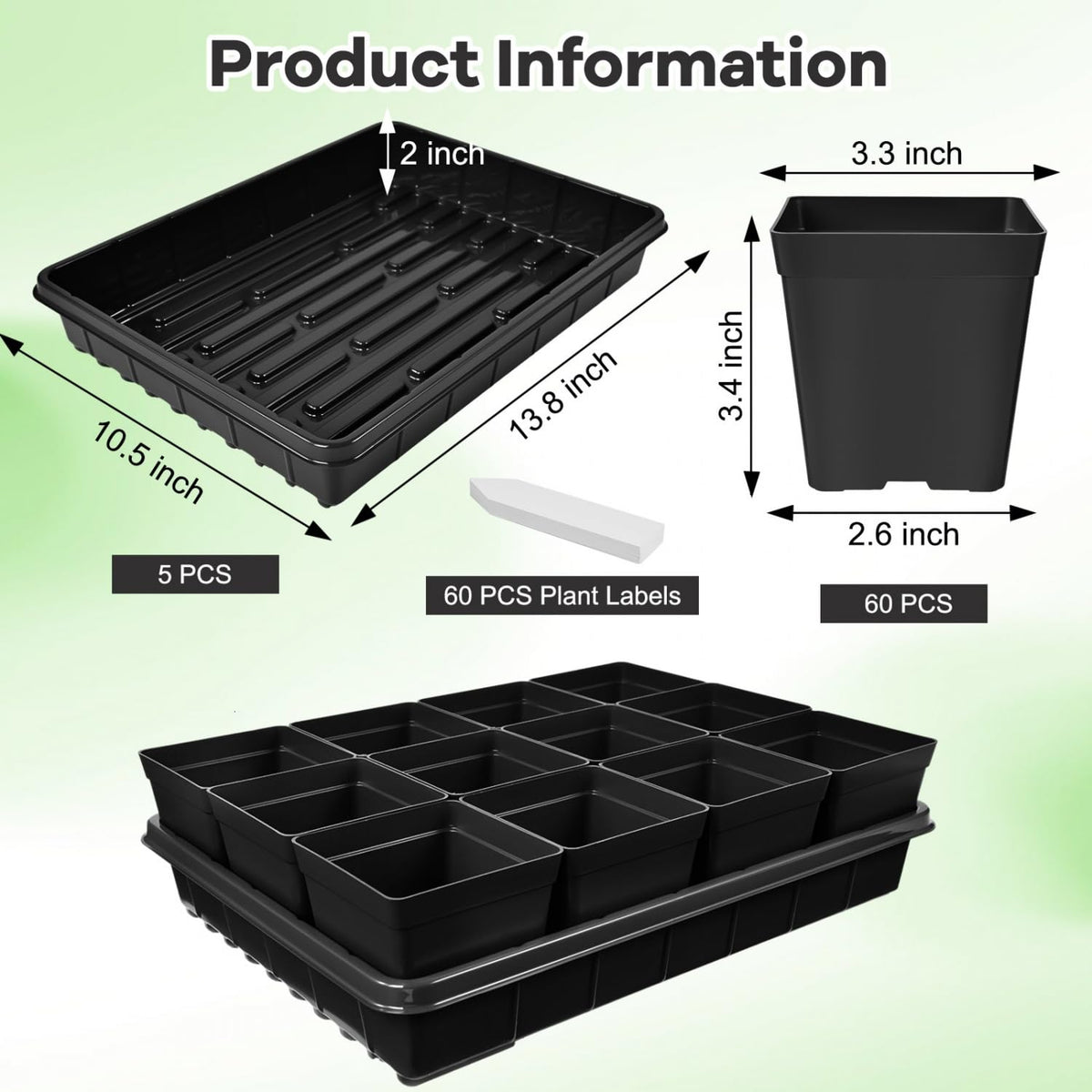 June Fox seed starter tray kit keeps seedlings organized for transplanting.