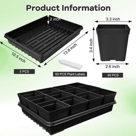 June Fox seed starter tray kit keeps seedlings organized for transplanting.