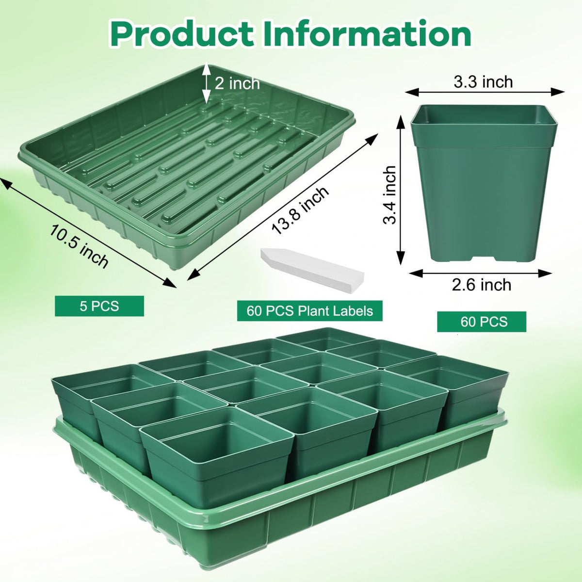 June Fox seed starter tray kit shown with five trays for organized germination.
