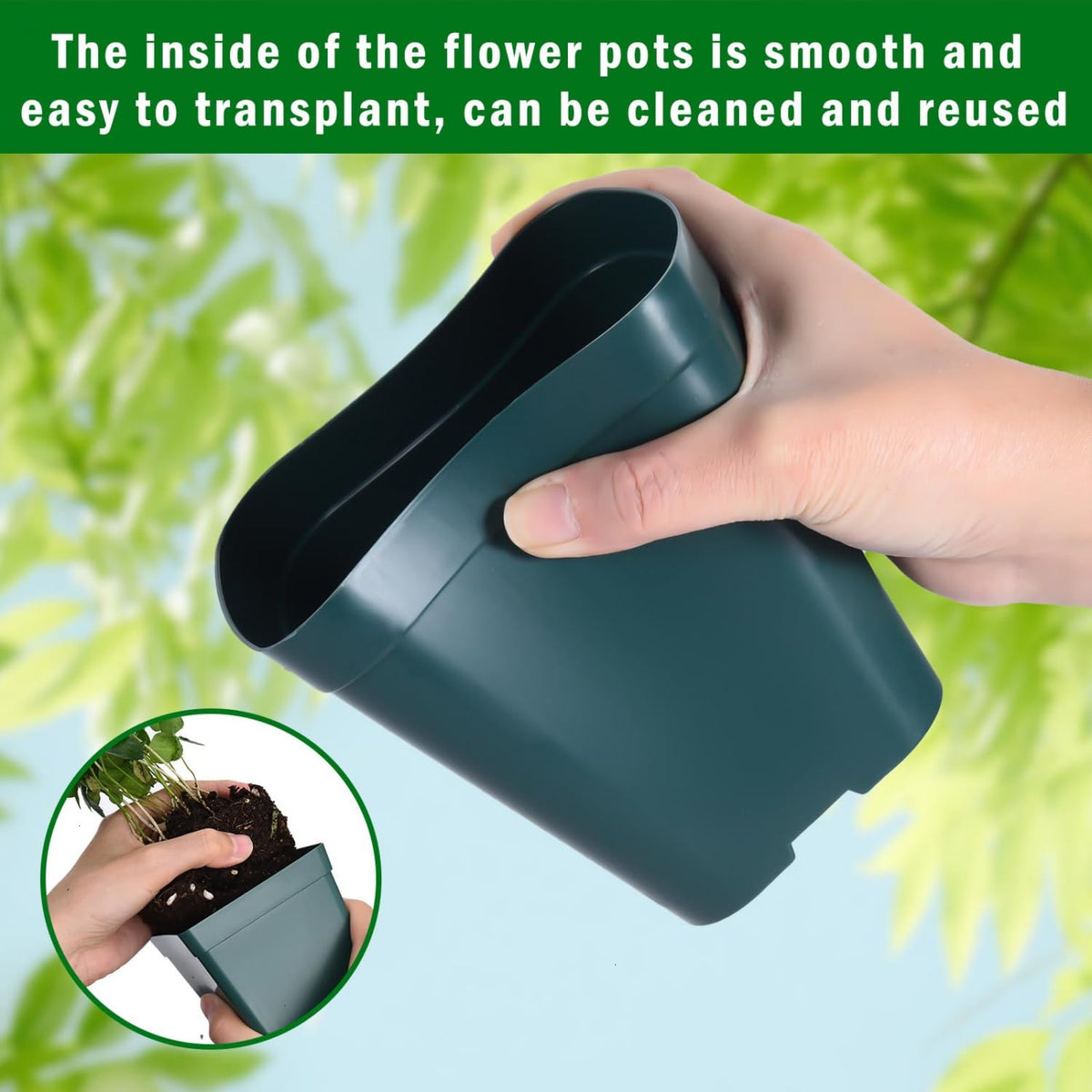June Fox seedling pot 4-inch green includes plant labels for organization.