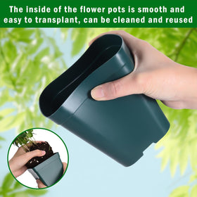 June Fox seedling pot 4-inch green includes plant labels for organization.