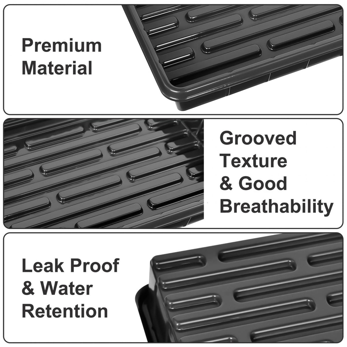 June Fox ventilated seed starter tray promotes airflow around roots.
