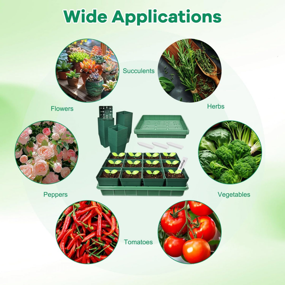 June Fox versatile gardening kit suits vegetables, flowers, and herbs across yards or greenhouses.