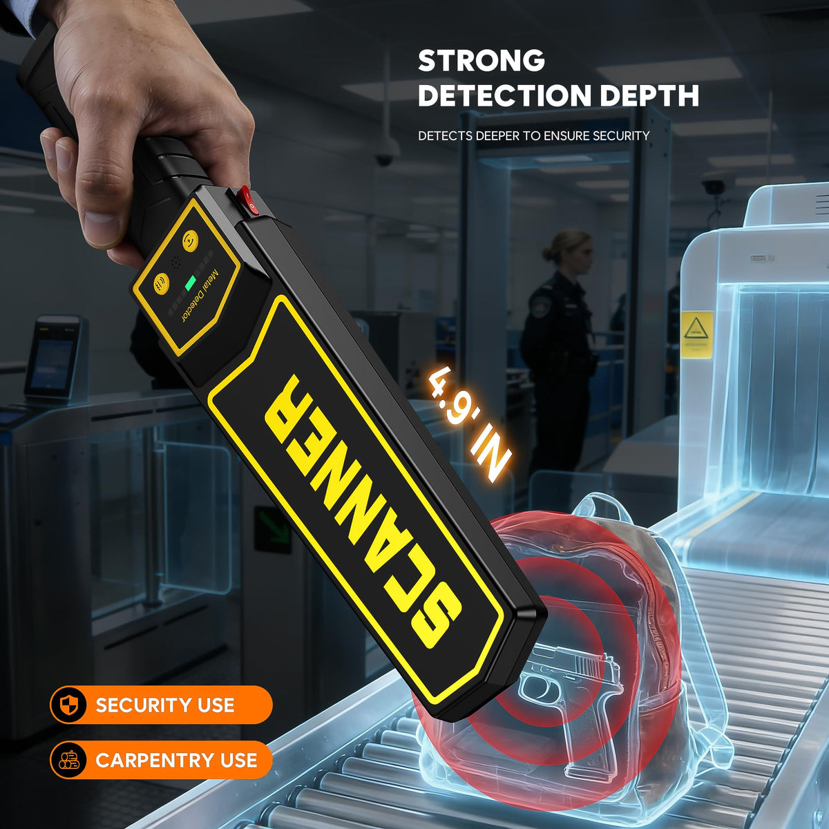 Junforbs 9V battery power keeps the device ready on site