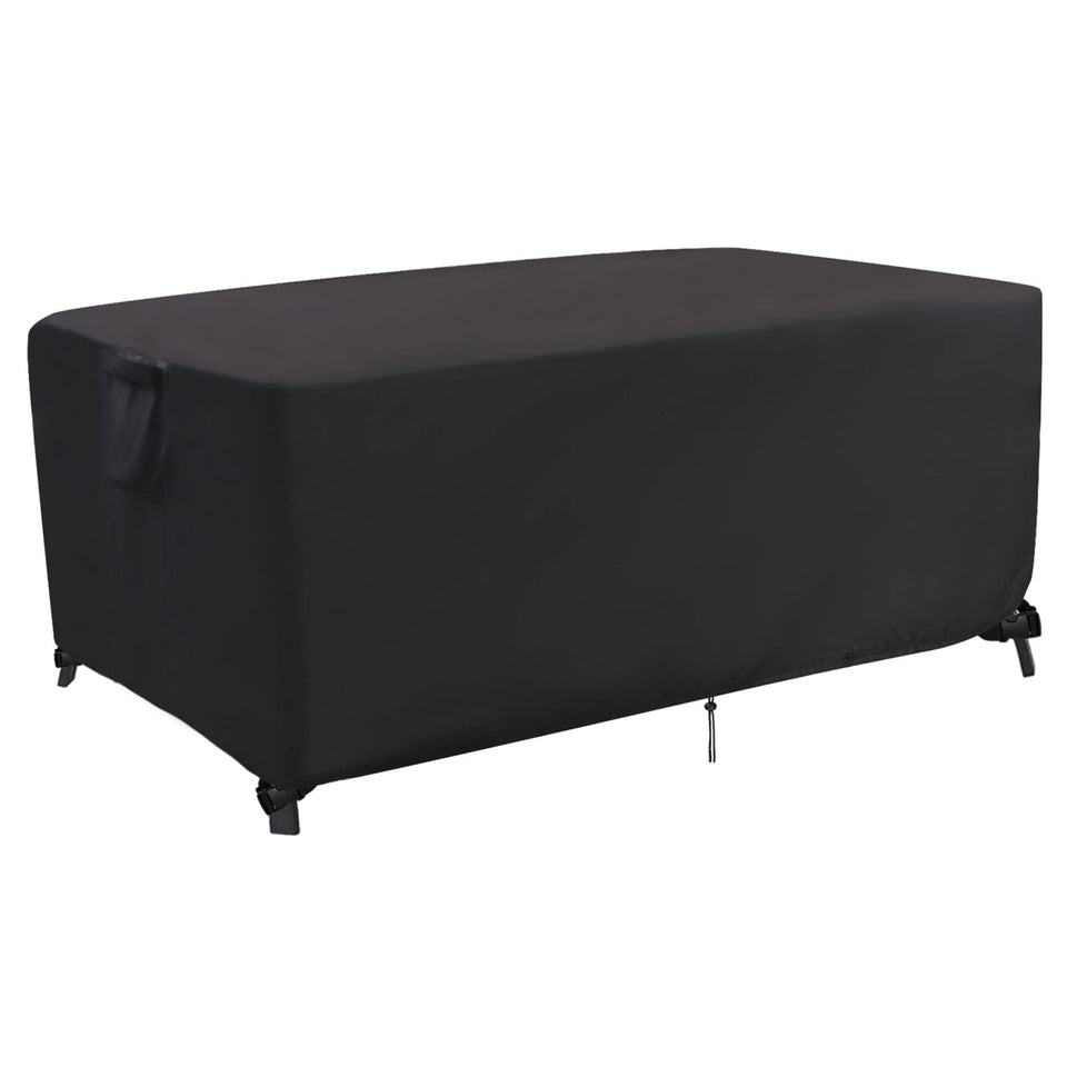 Jungda 72-inch table cover on patio protects the rectangular table from sun