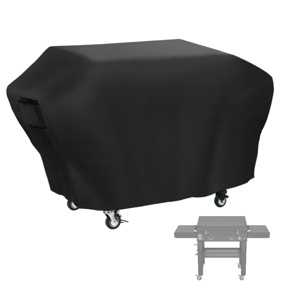 Jungda grill cover for Blackstone 30-inch, front view, protects griddle from rain and dust.