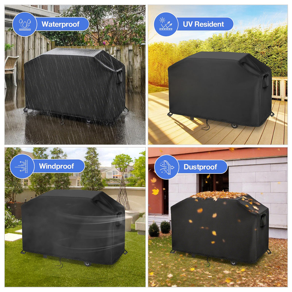 Jungda grill cover easy-clean surface, wipe with damp cloth.