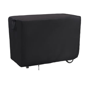 Jungda Outdoor Prep Table Cover on Royal Gourmet cart protects against rain and sun.