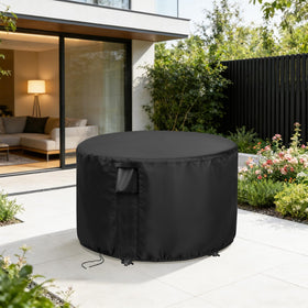 Jungda round table cover fade and tear-resistant material resists outdoor wear.