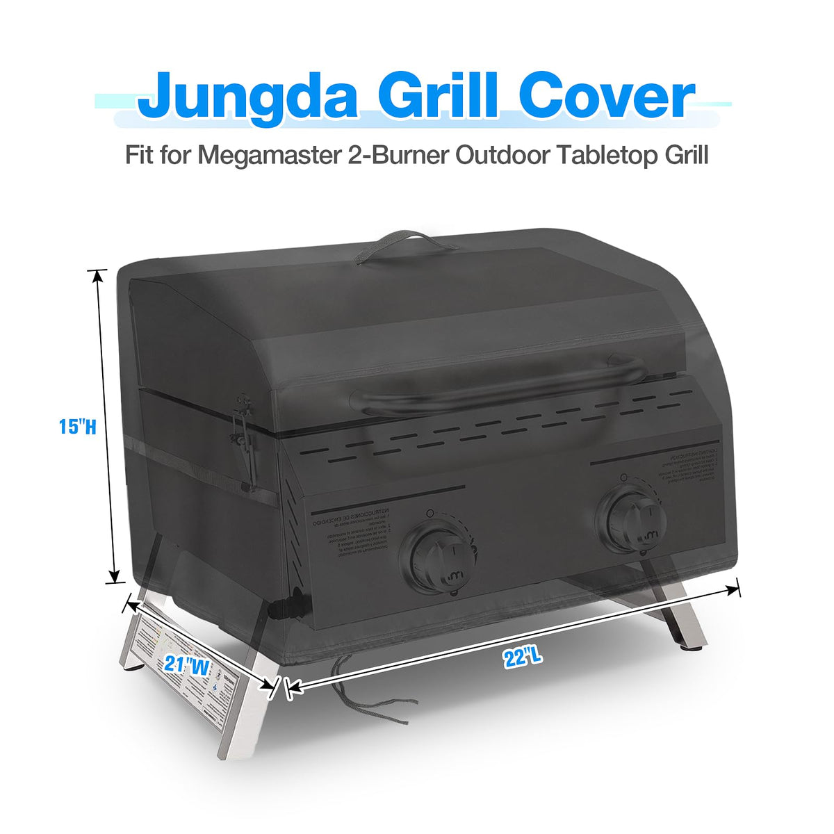 Jungda table-top grill cover waterproof 600D guards against rain