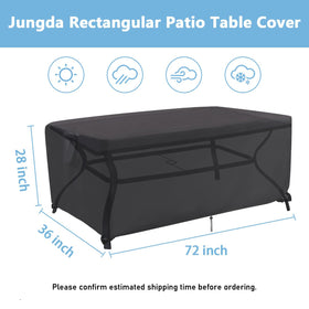 Jungda waterproof cover close-up shows PU coating repelling water