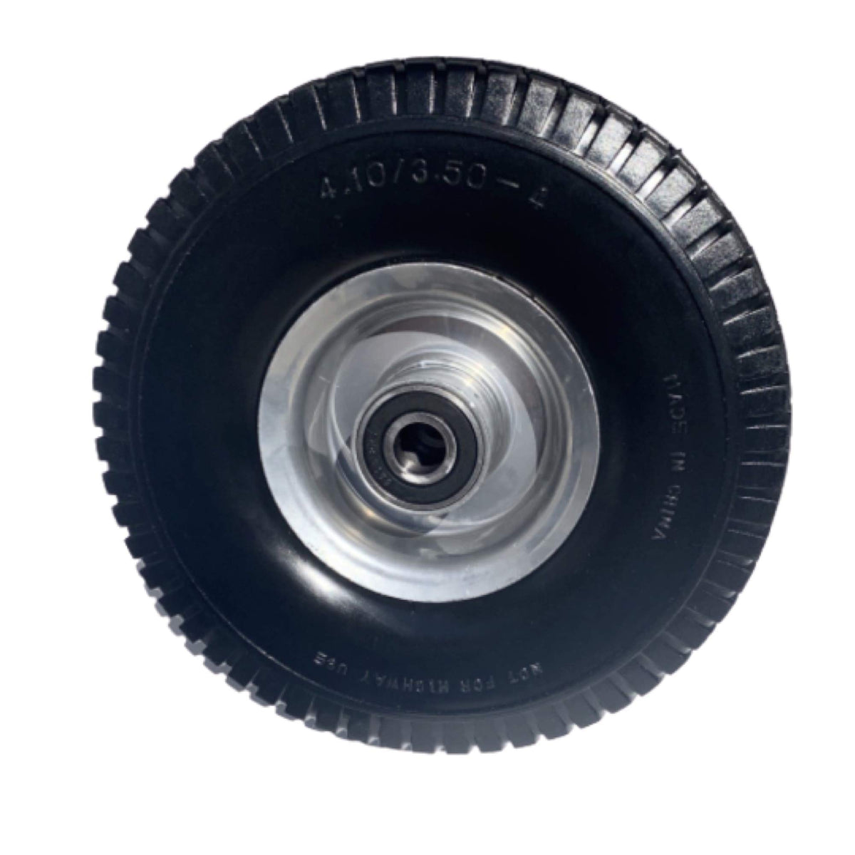 Jungle Jim's foam-filled tires resist punctures while simplifying maintenance