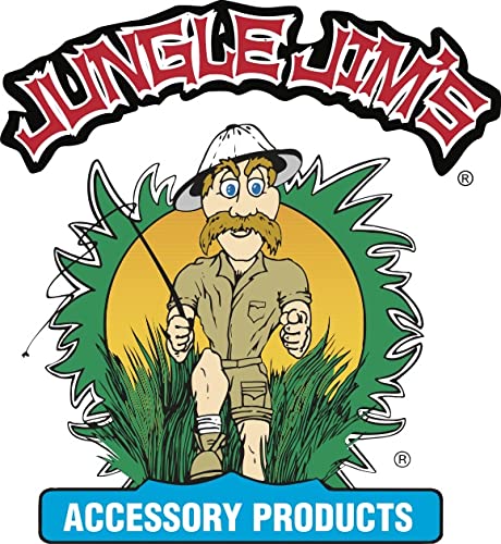 Jungle Jim's Mower Trimmer Rack shows rugged steel construction in use