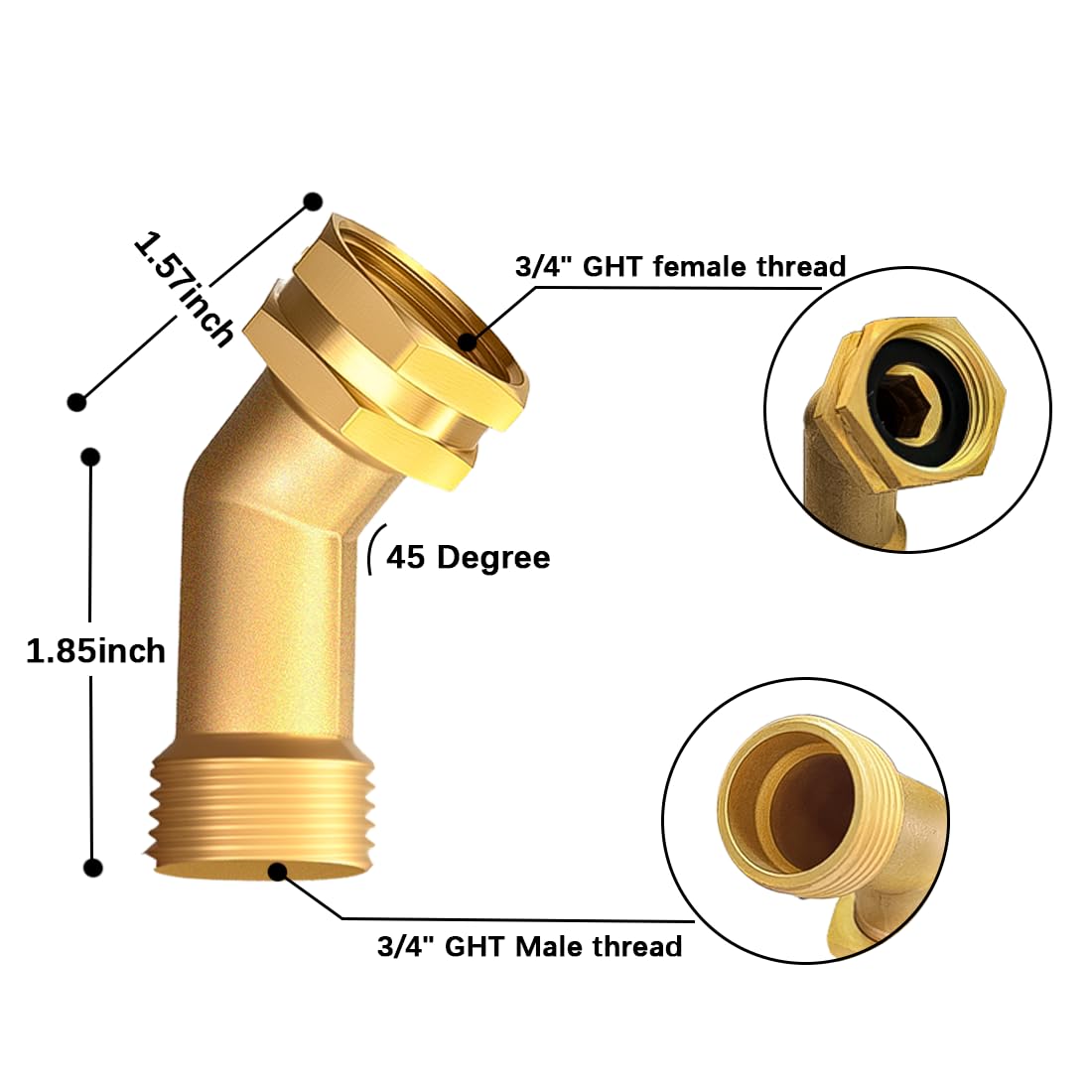JUNHOME brass hose elbow quick swivel enhances maneuverability around irrigation tasks