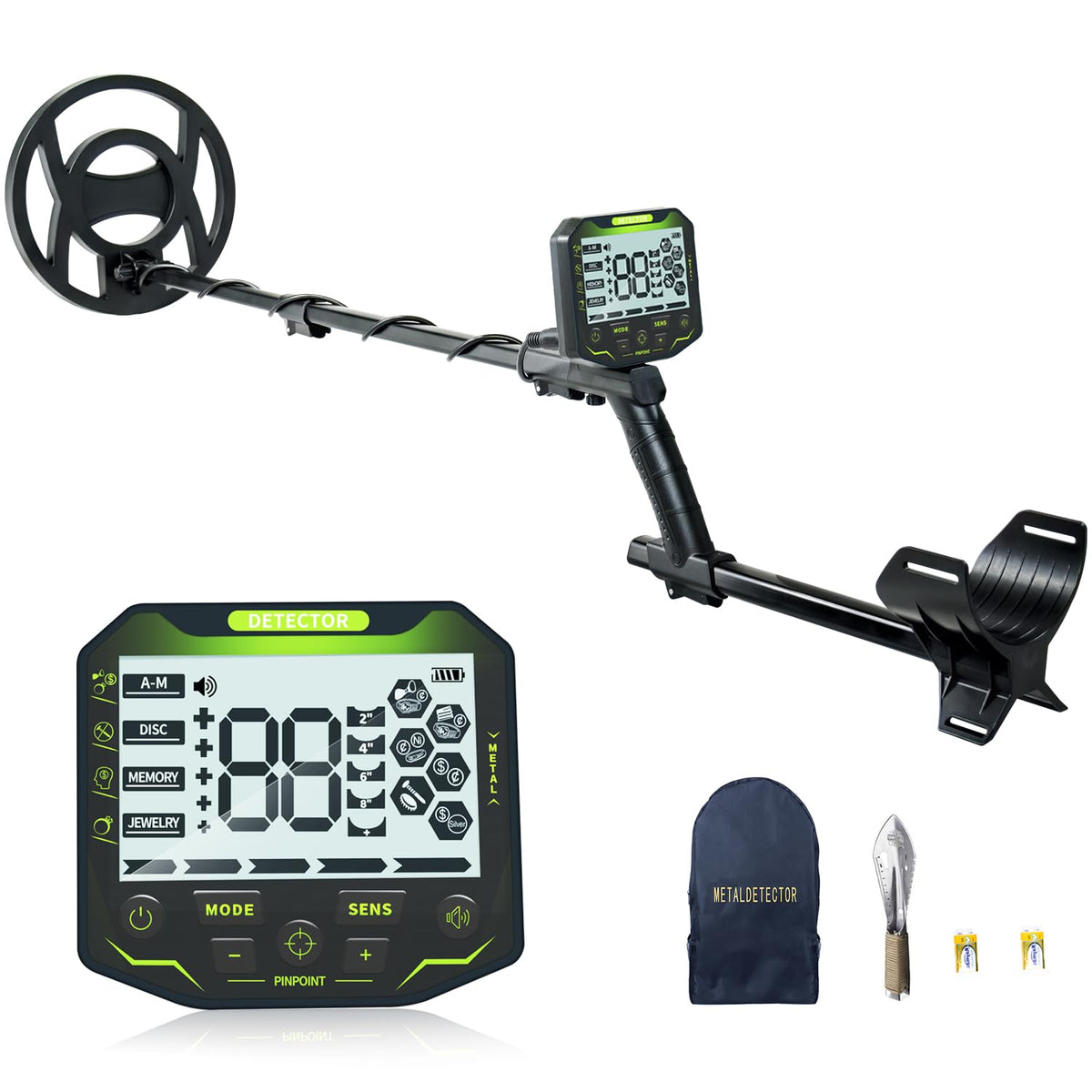 JuniHo professional metal detector with 5 modes for versatile treasure hunting.
