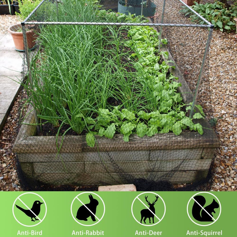 Junkogo Deer and Poultry barrier netting guards plants from larger threats.