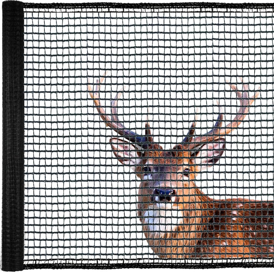 JUNKOGO deer fence netting rolled for easy setup and garden protection