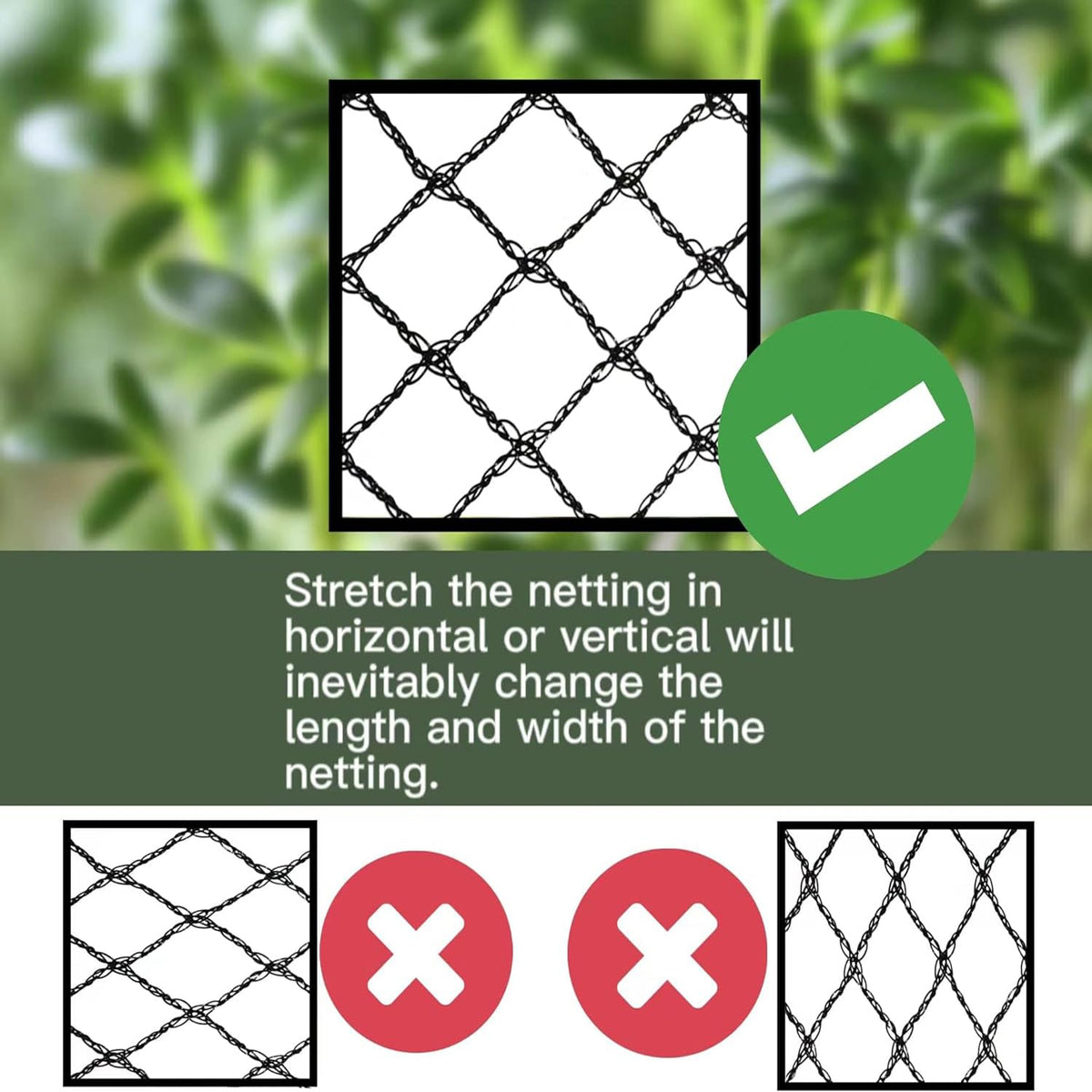Junkogo Water-through design lets irrigation proceed without removing the net.
