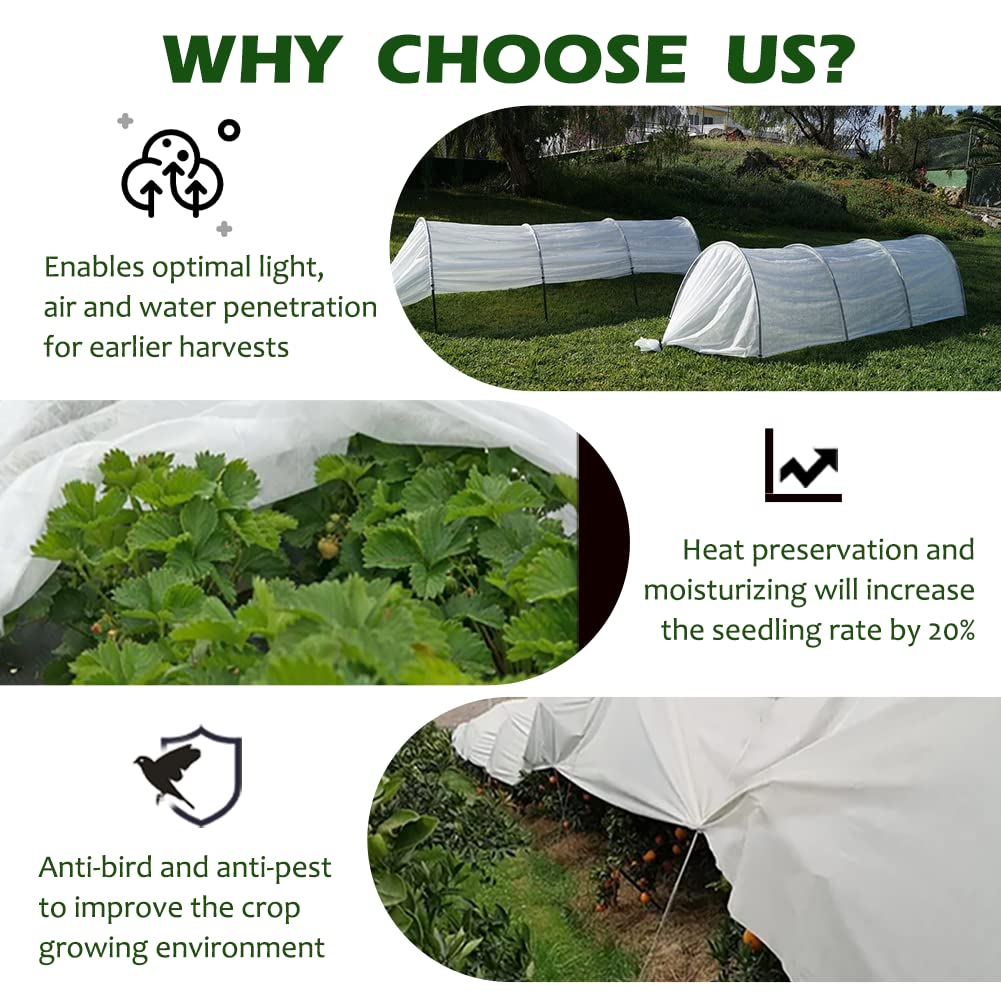 JUNKOGO winter garden protection blanket shielding plants from frost and wind