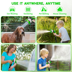 Junredy garden hose extended reach up to 200 ft with extra hoses.