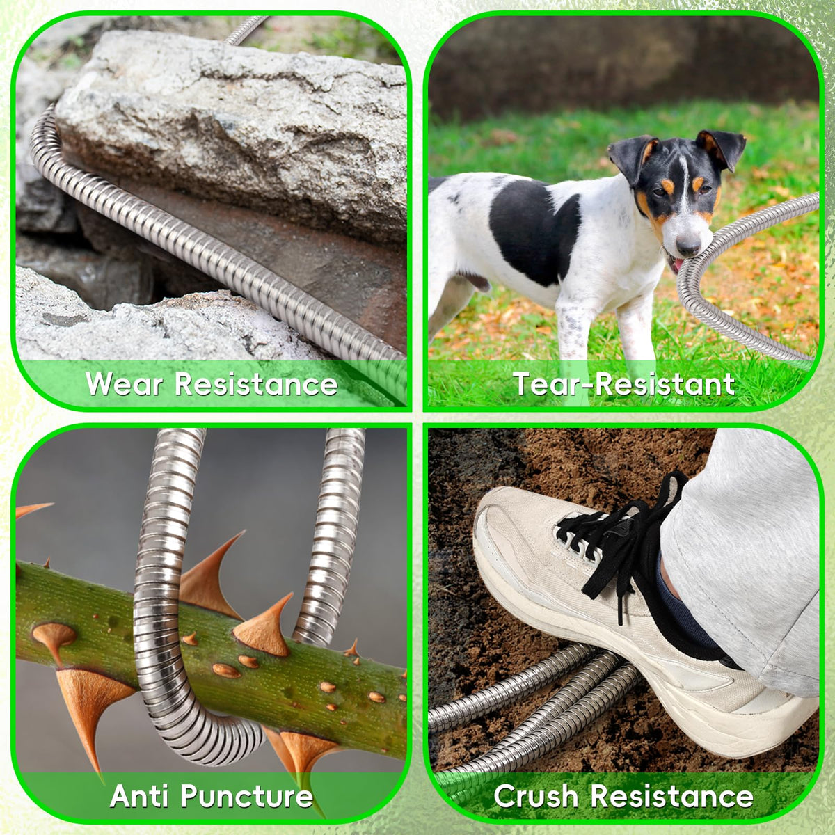 Junredy lightweight hose enables easy maneuvering around the yard.