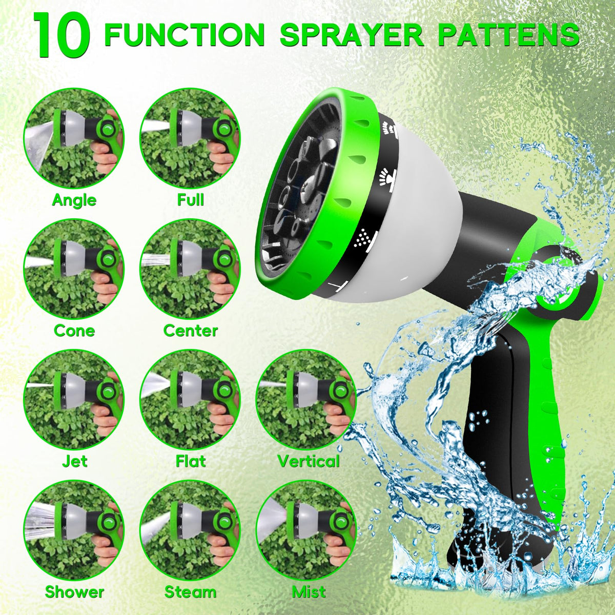 Junredy no-kink design reduces tangles during watering.