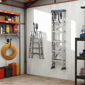 Junshuo hose holder wall mount in garden scene demonstrating weatherproof outdoor use.