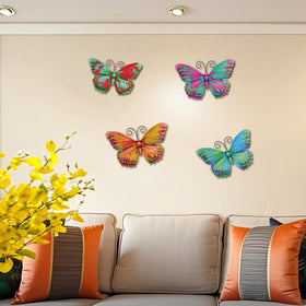 Junware four-butterfly wall decor offers versatile outdoor display.