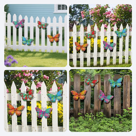 Junware green butterfly wall art durable, color-rich metal finish.