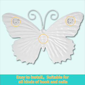 Easy-to-hang Junware butterfly wall art with a concealed keyhole for quick decor updates.