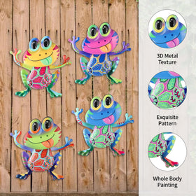 Junware outdoor waterproof frog decor endures rain and sun without fading.