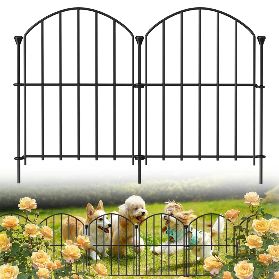 JUNYAO decorative garden fence panel with an arched design for stylish border definition.