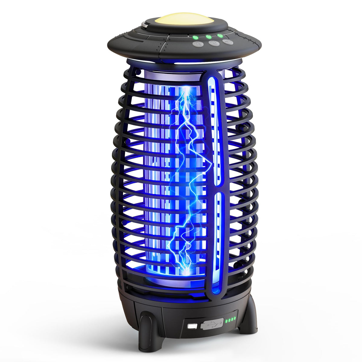 JUSENWDSL Bug Zapper Outdoor shown cordless for patio protection against mosquitos