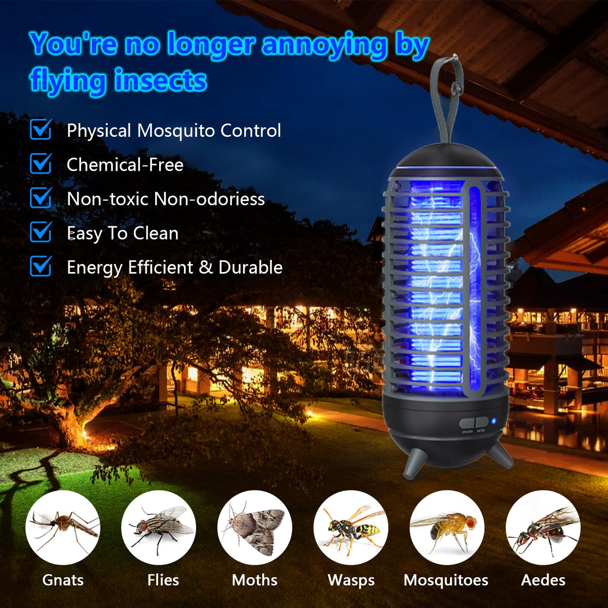 Rechargeable 2500mAh battery pack powering all-night use