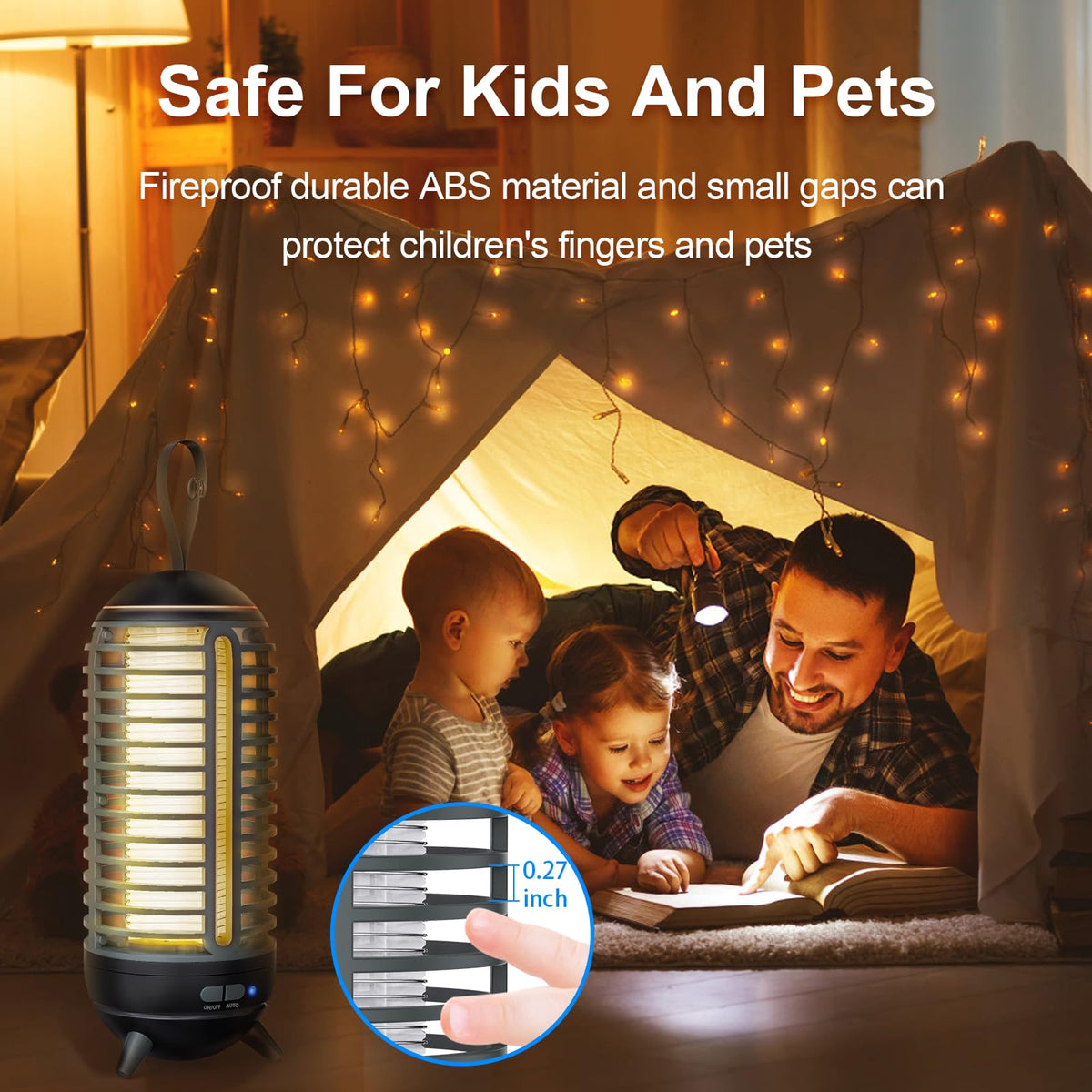 Rugged, weather-ready bug zapper designed for rain and splashes