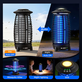 JUSENWDSL Bug Zapper with IPX6 waterproof rating withstands rain outdoors